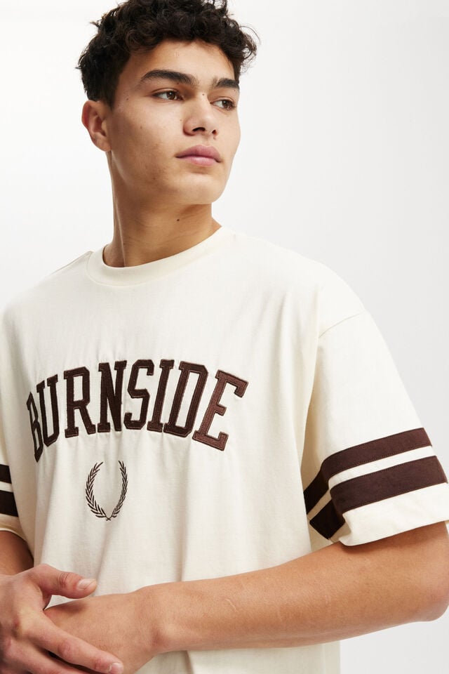 Cotton On Box Fit College T-Shirt Cream Puff/burnside