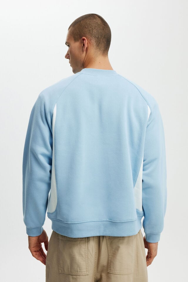 Cotton On Box Fit Graphic Crew Sweater Pearl Blue / Ice Melt / 49crc