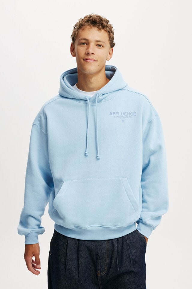 cotton on Box Fit Graphic Hoodie pearl blue/affluence