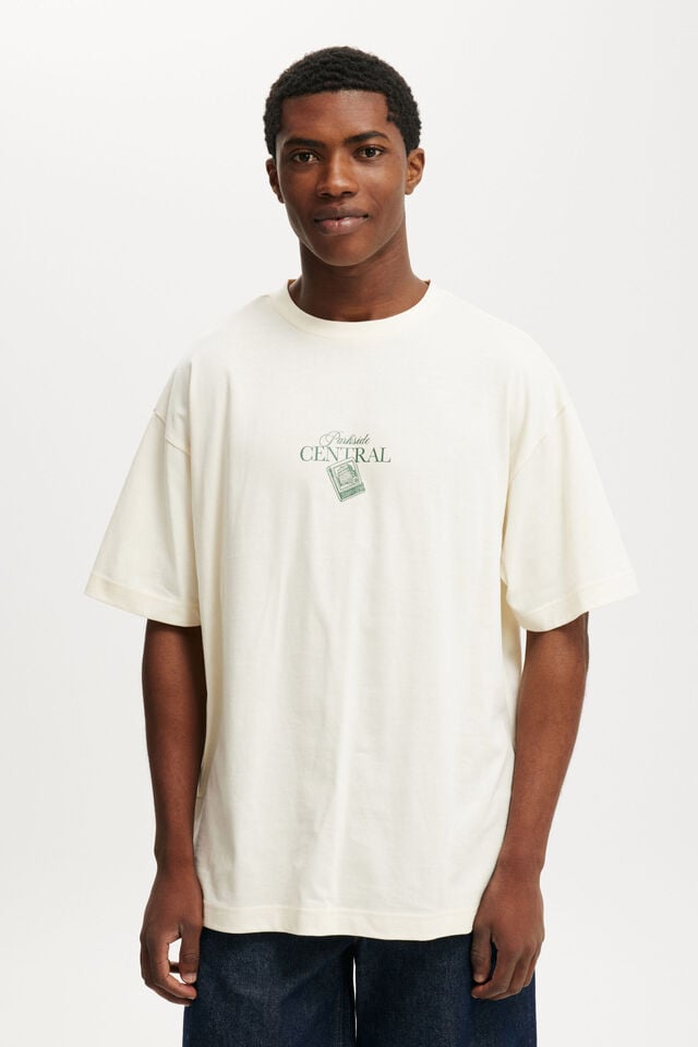 cotton on Box Fit Graphic T-Shirt creampuff/parkside central