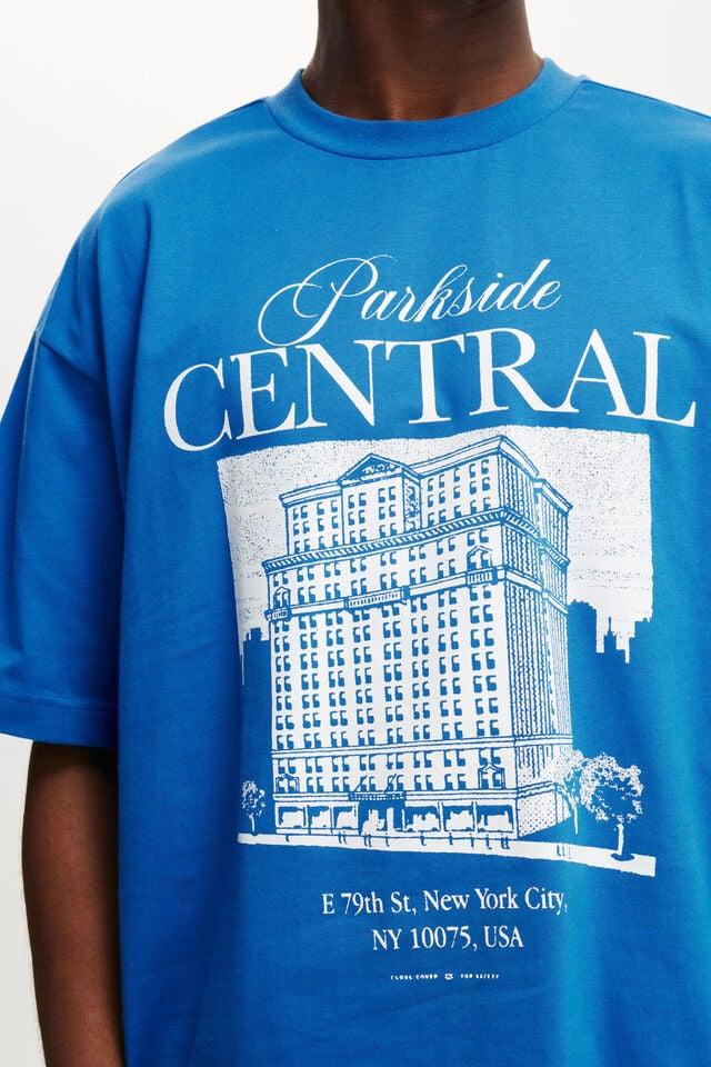 Cotton On Box Fit Graphic T-Shirt Electric Blue/parkside Central
