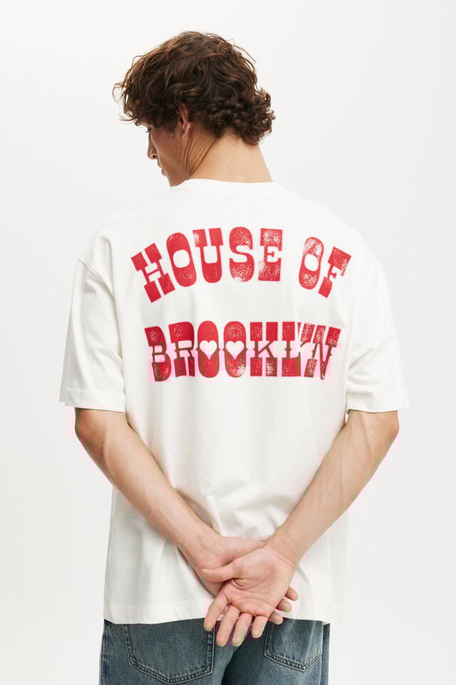 Cotton On Box Fit Graphic T-Shirt Vintage White/house Of Brooklyn
