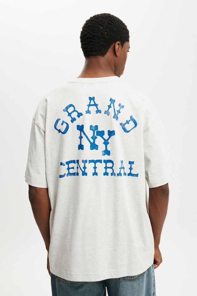 Cotton On Box Fit Graphic T-Shirt White Marle/grand Central