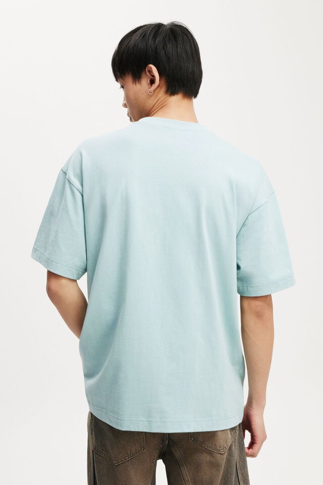 Cotton On Box Fit Graphic T-Shirt Young Blue/east London