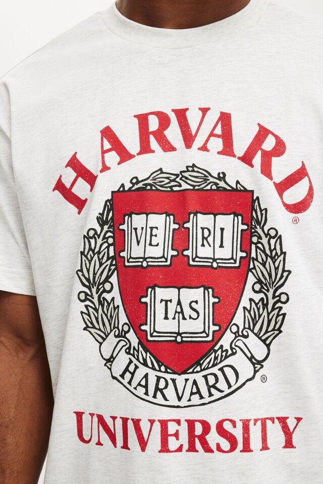 Cotton On Box Fit License T-Shirt Lcn Har White Marle / Harvard - Crest