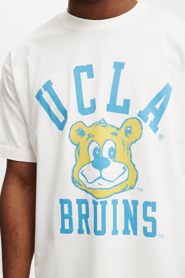 Cotton On Box Fit License T-Shirt Lcn Ucl Vintage White / Ucla - Bruins Mascot