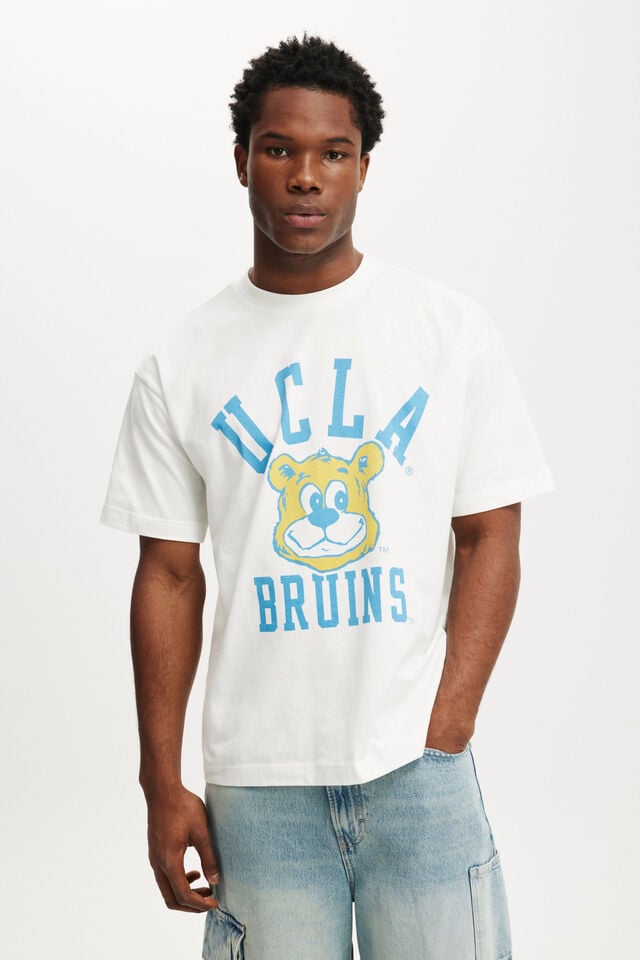 cotton on Box Fit License T-Shirt lcn ucl vintage white / ucla - bruins mascot