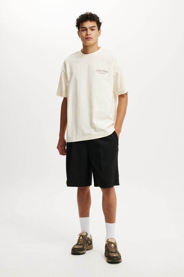 Cotton On Box Fit Text T-Shirt Creampuff/open Studios