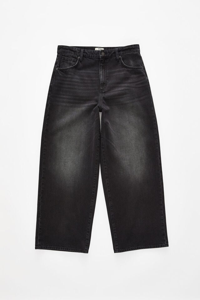 Cotton On Boyfriend Super Baggy Jean Y2k Washed Black