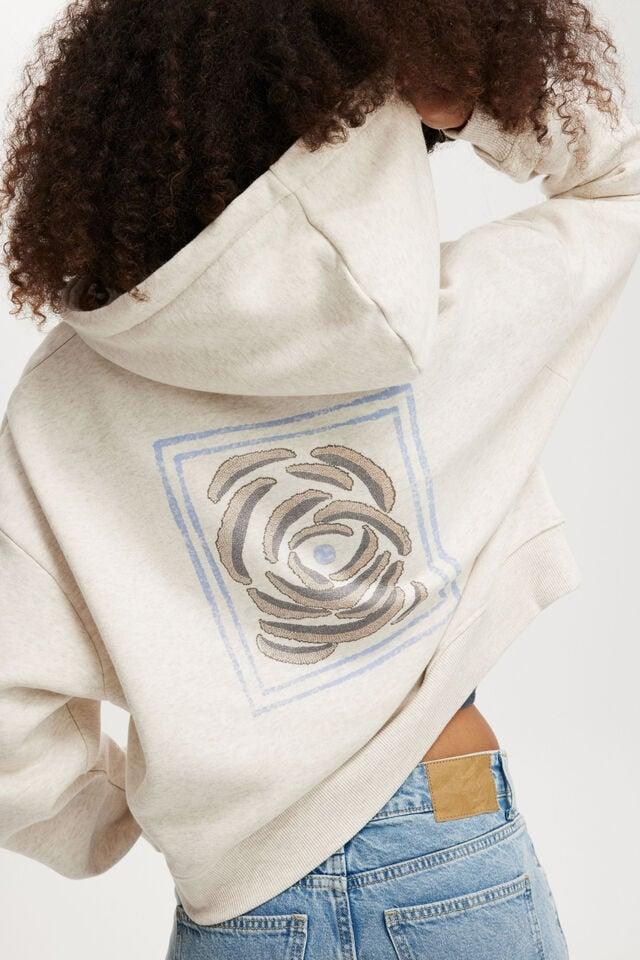 Cotton On Classic Fleece Licensed Zip Through Hoodie Lcn Bra B Simpson Waterhole/oatmeal Marle