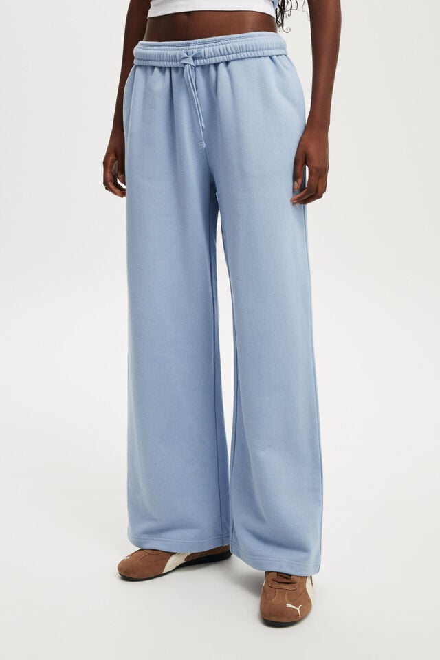 Cotton On Classic Fleece Wide Leg Sweatpant Dusk Blue