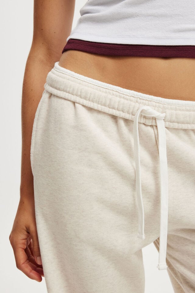 Cotton On Classic Fleece Wide Leg Sweatpant Oatmeal Marle