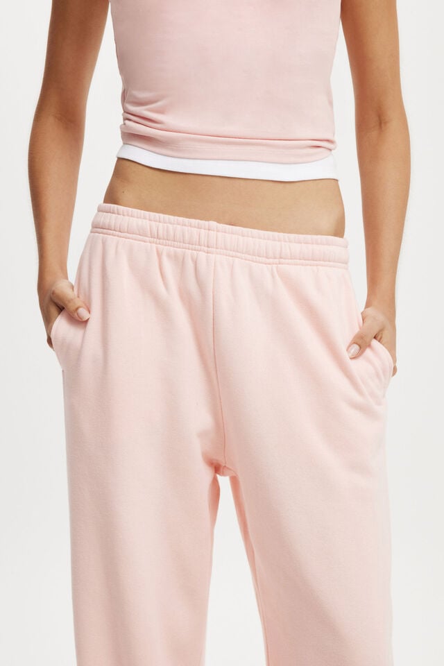 Cotton On Classic Fleece Wide Leg Sweatpant Peach Spritz