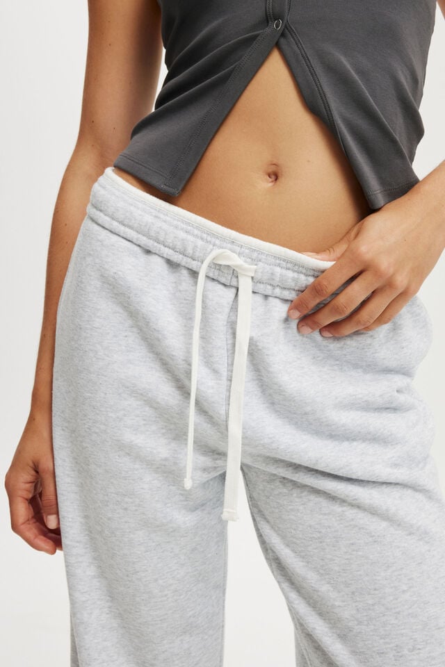 Cotton On Classic Fleece Wide Leg Sweatpant Soft Grey Marle