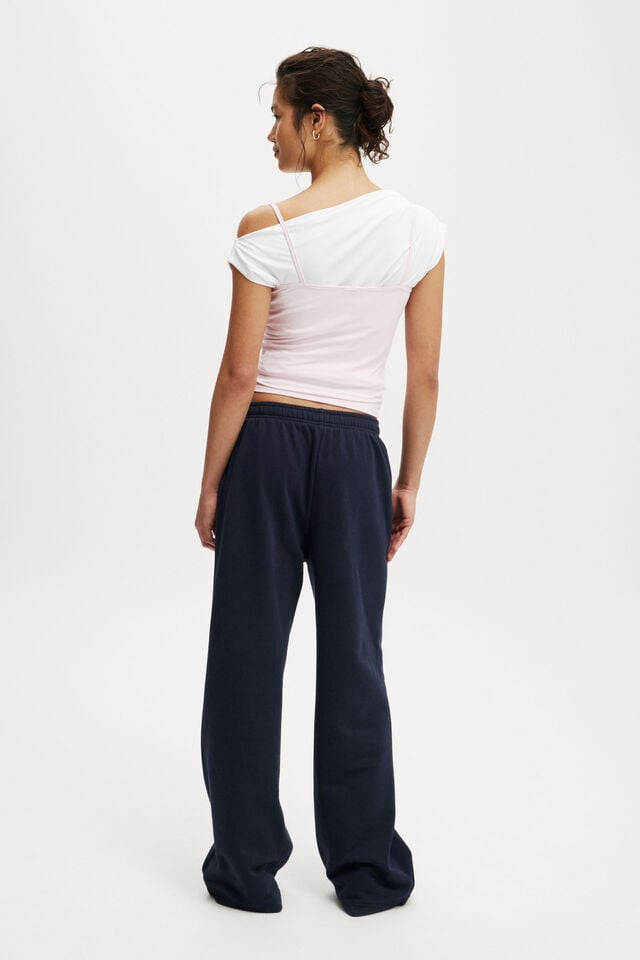 Cotton On Classic Fleece Wide Leg Sweatpant Total Eclipse
