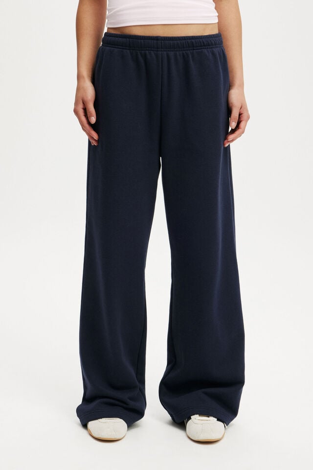 Cotton On Classic Fleece Wide Leg Sweatpant Total Eclipse