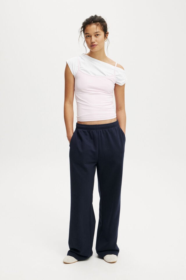 cotton on Classic Fleece Wide Leg Sweatpant total eclipse
