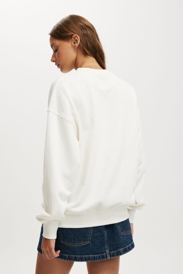 Cotton On Classic Graphic Crew Sweatshirt Malibu Flower Club/white