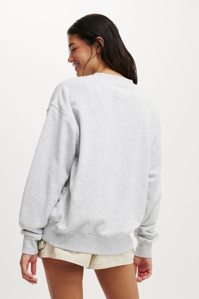 Cotton On Classic Graphic Crew Sweatshirt Solstice/soft Grey Marle