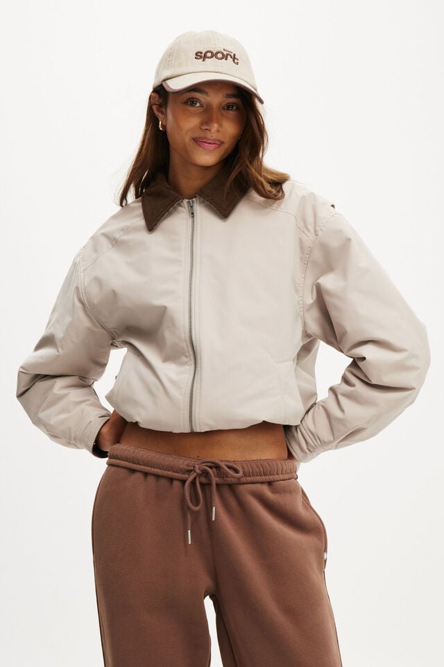 cotton on Contrast Collar Oversized Jacket allspice/deep taupe
