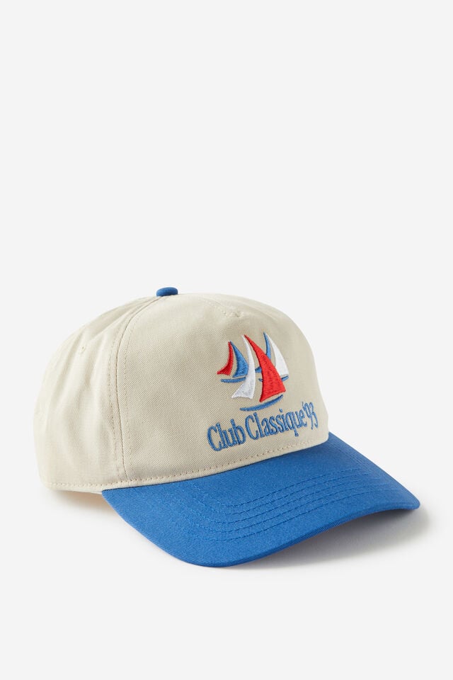 cotton on 5 Panel Hat bone/dusty blue/classique