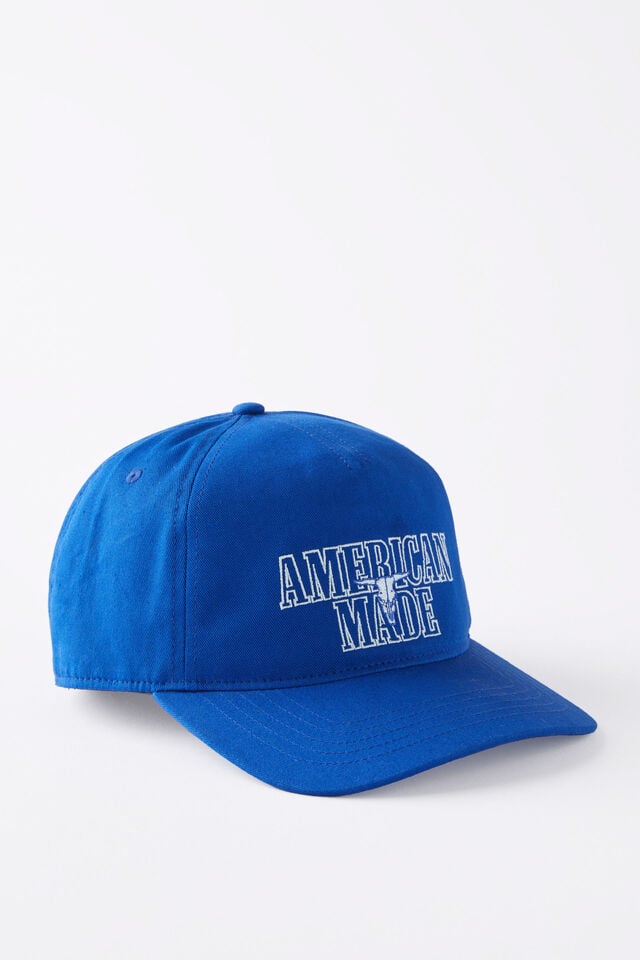 cotton on 5 Panel Hat rave blue/american made