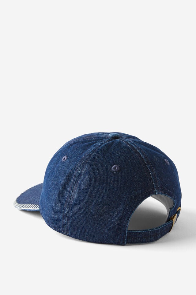 Cotton On 5 Panel Mid Cap Indigo Denim/house Of Ny