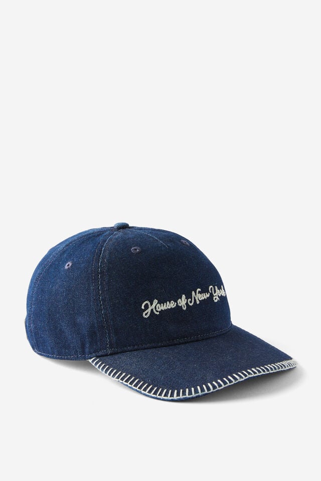 cotton on 5 Panel Mid Cap indigo denim/house of ny