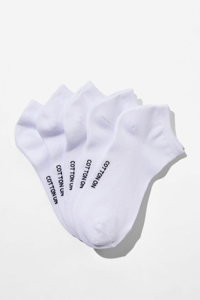 Cotton On 5Pk Ankle Sock White