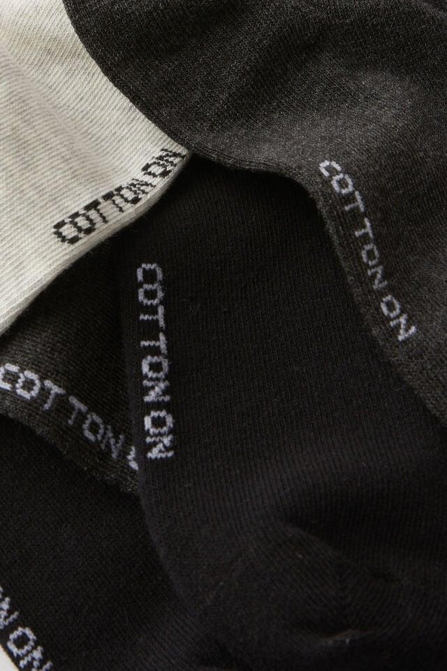 Cotton On 5Pk Sports Low Cut Sock Black/grey Mix