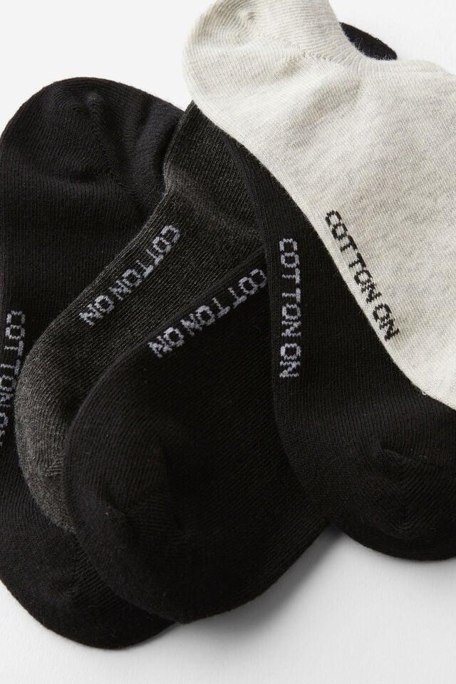 Cotton On 5Pk Sports Low Cut Sock Black/grey Mix