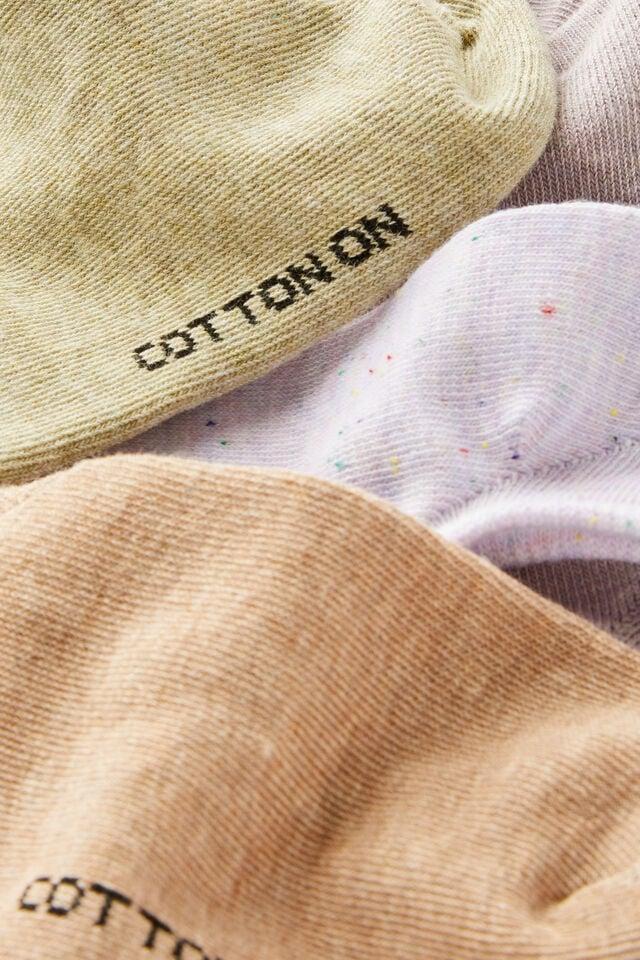 Cotton On 5Pk Sports Low Cut Sock Lilac/sage Mix