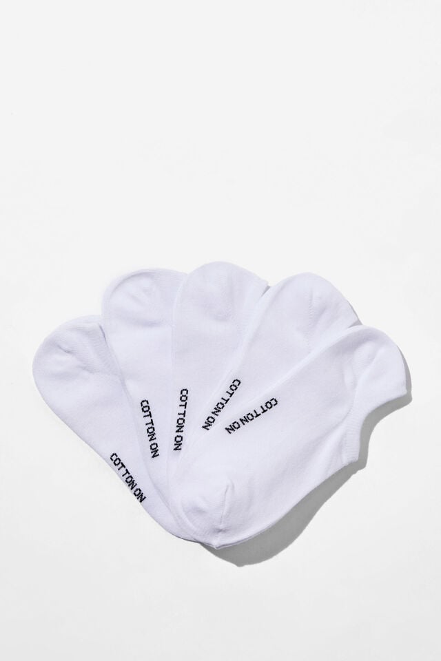 cotton on 5Pk Sports Low Cut Sock white