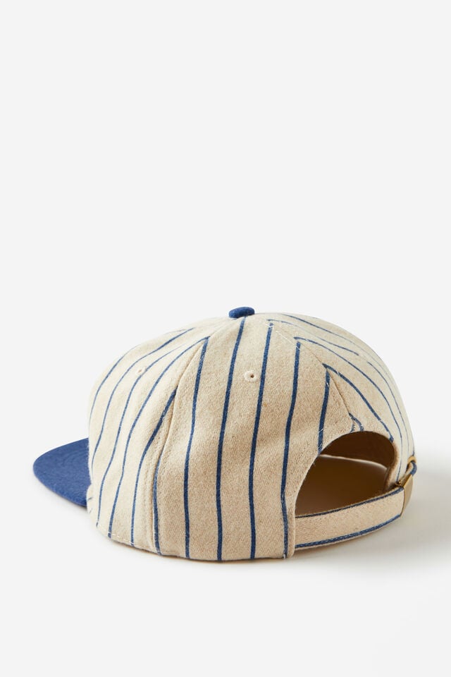 Cotton On 6 Panel Ball Cap Dusty Cream/navy/queens