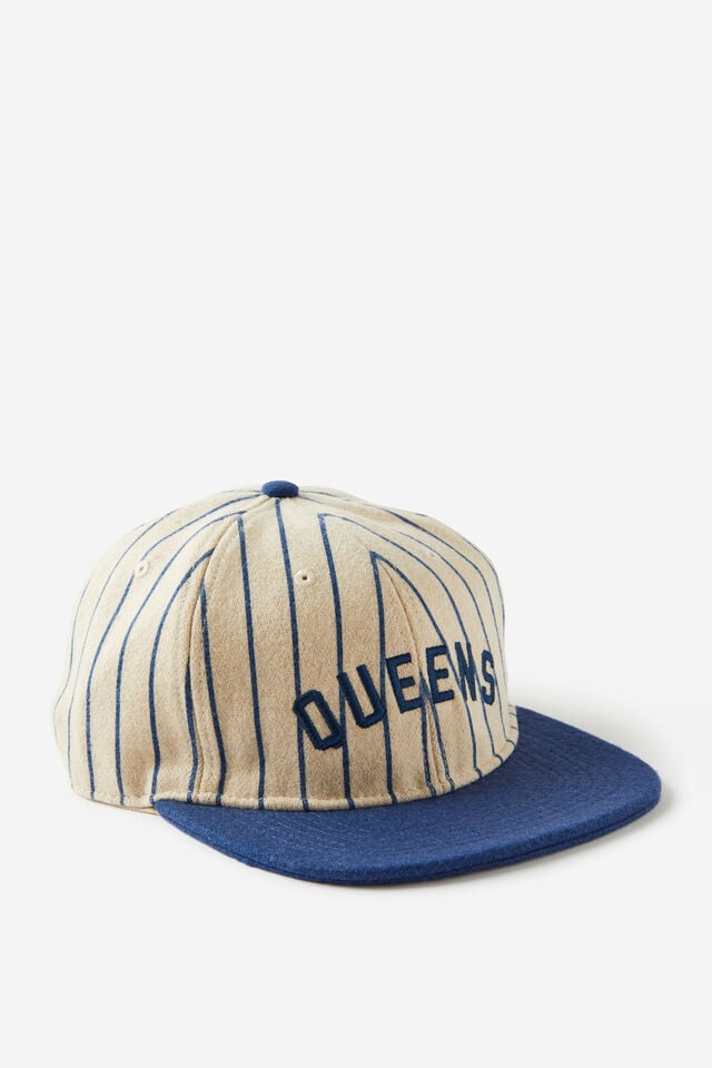 cotton on 6 Panel Ball Cap dusty cream/navy/queens