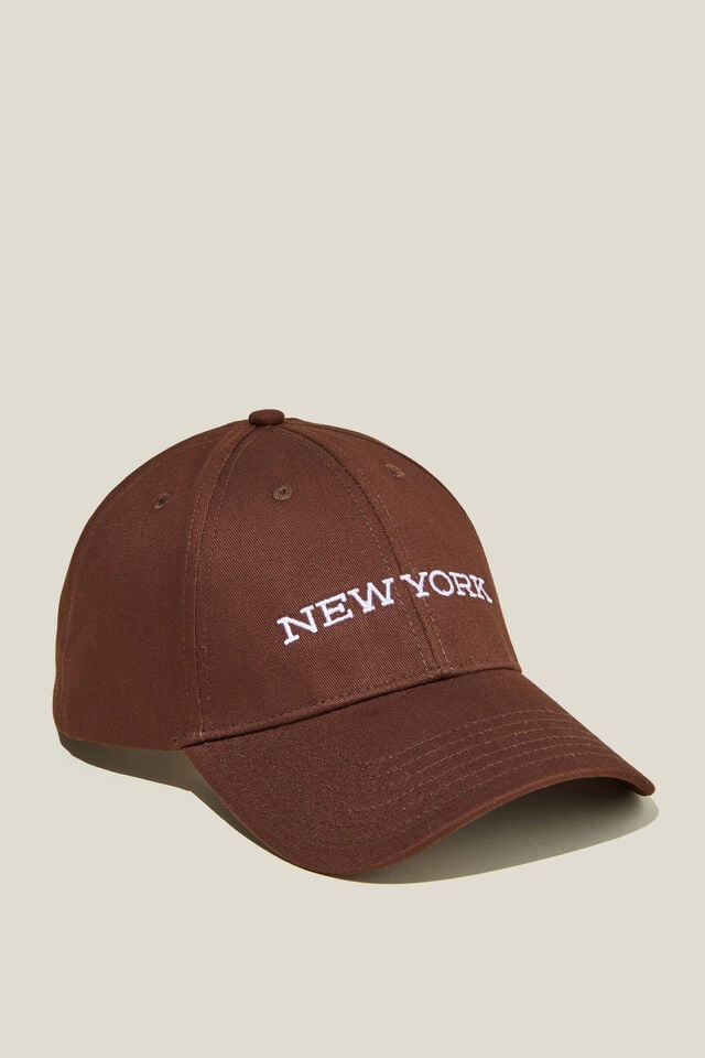 cotton on 6 Panel Baseball Cap chocolate/new york