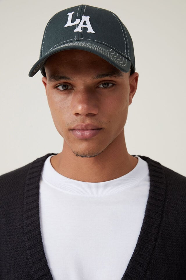 Cotton On 6 Panel Baseball Cap Green/la