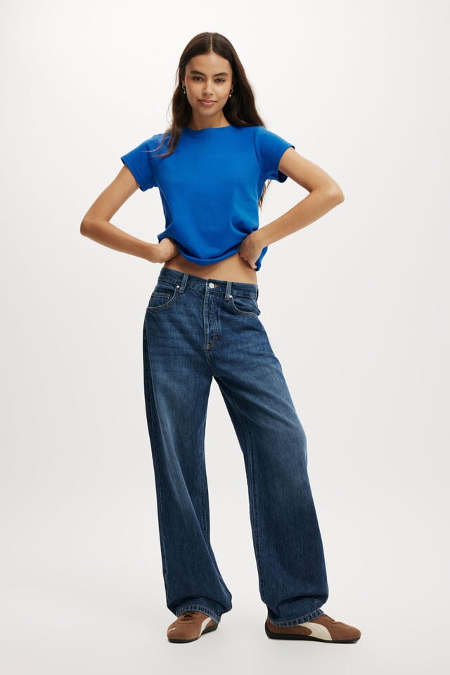 Cotton On 90S Baby Tee Berkshire Blue