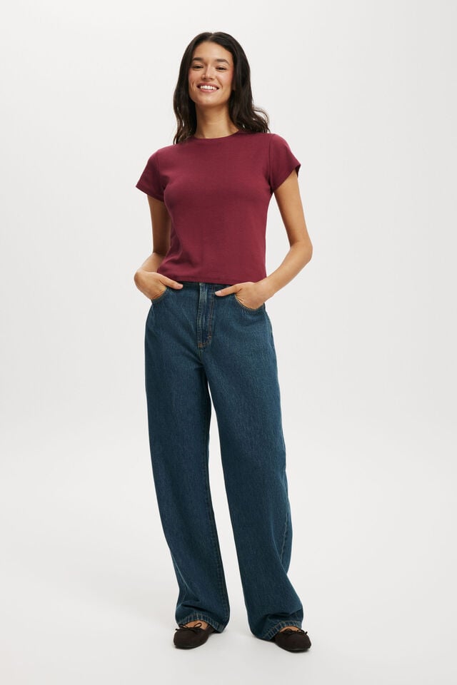 Cotton On 90S Baby Tee Cherrywood