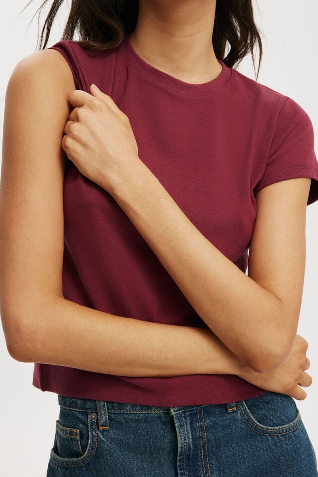 Cotton On 90S Baby Tee Cherrywood