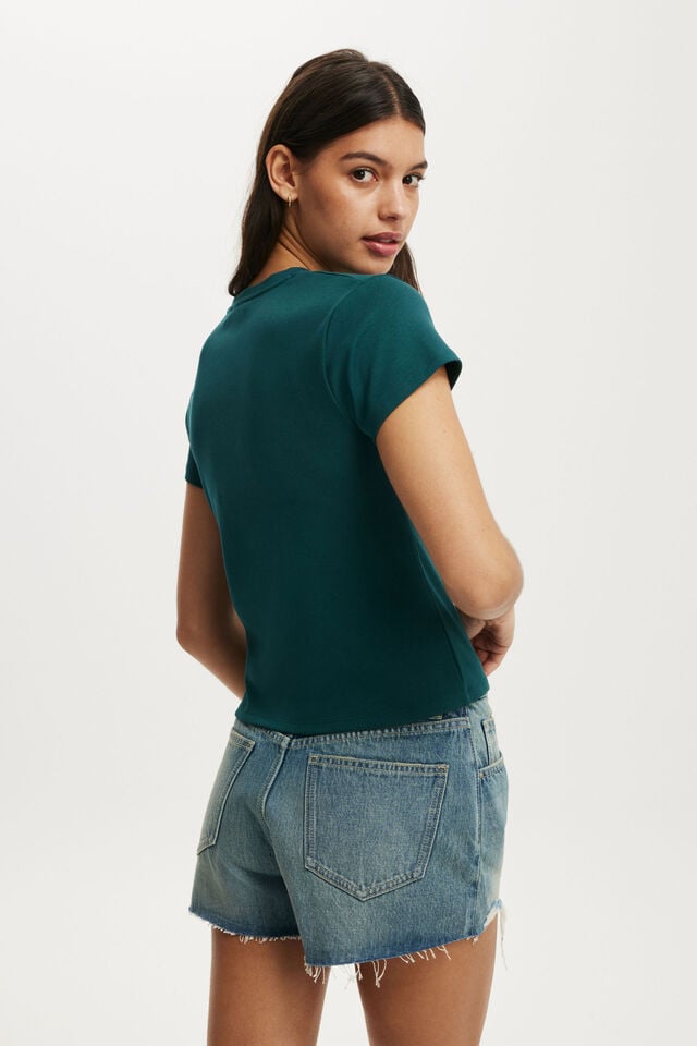 Cotton On 90S Baby Tee Dark Ivy