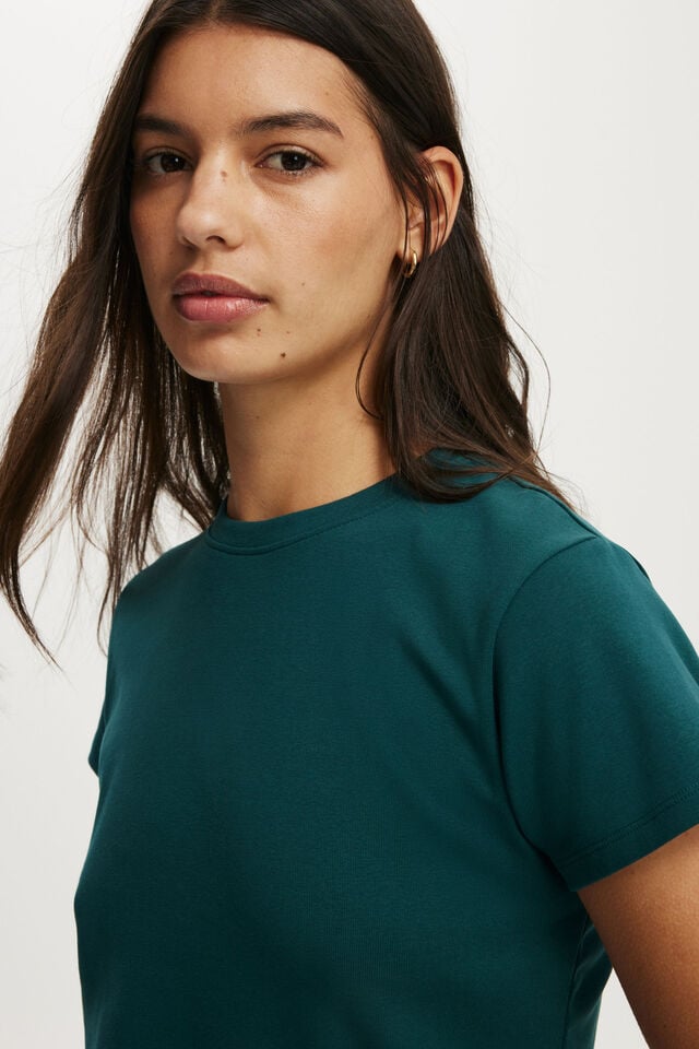 Cotton On 90S Baby Tee Dark Ivy