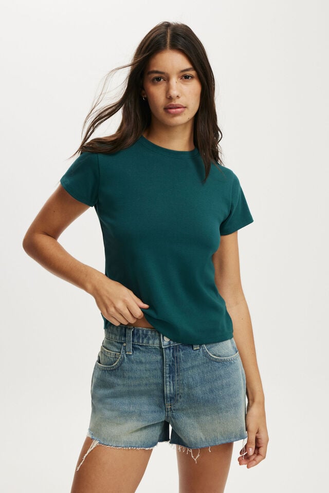 cotton on 90S Baby Tee dark ivy