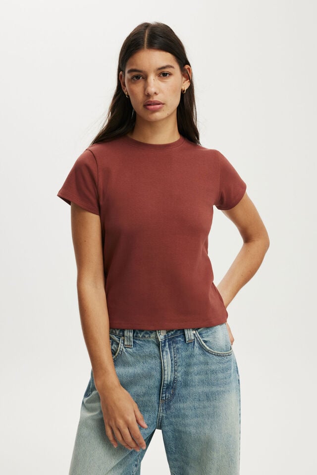 cotton on 90S Baby Tee henna haze