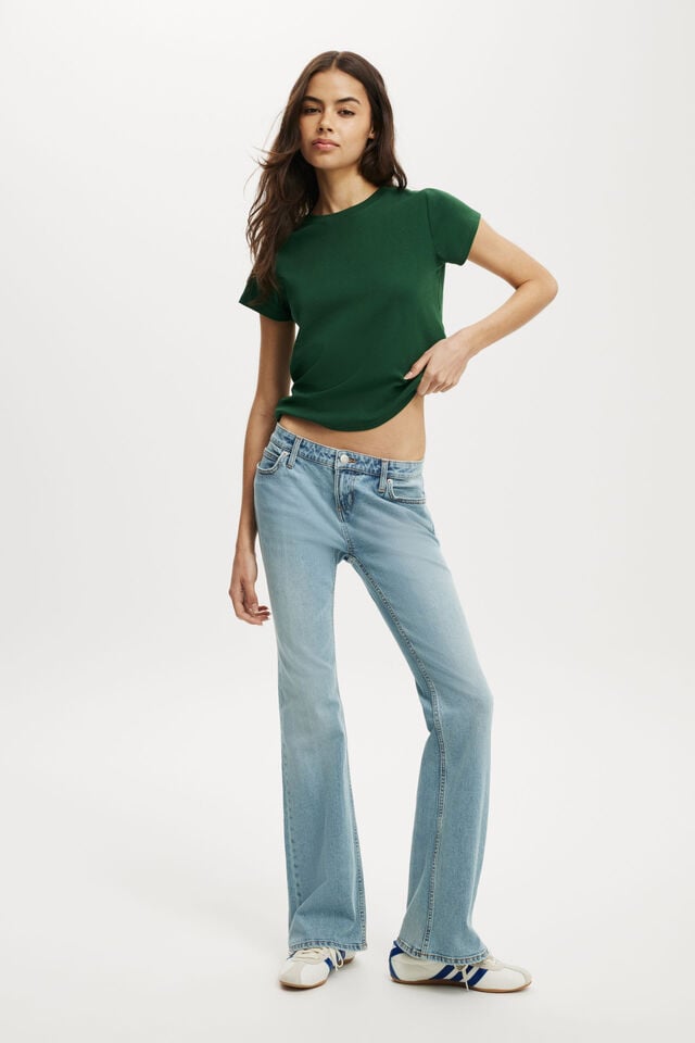 Cotton On 90S Baby Tee Heritage Green