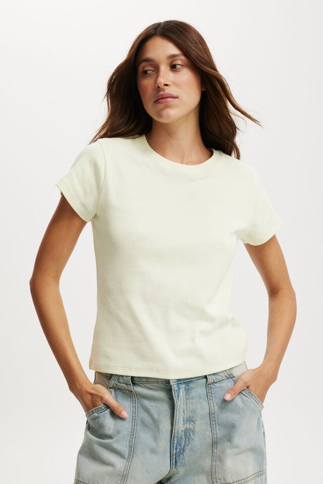 Cotton On 90S Baby Tee Honey Dew Haze