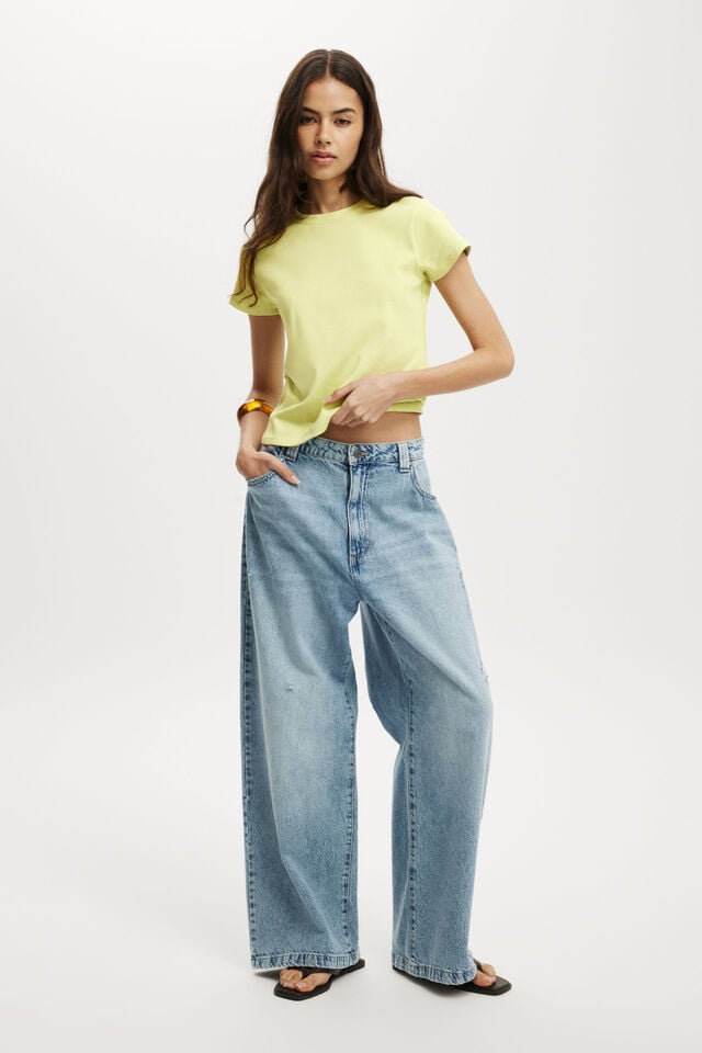 Cotton On 90S Baby Tee Iced Matcha