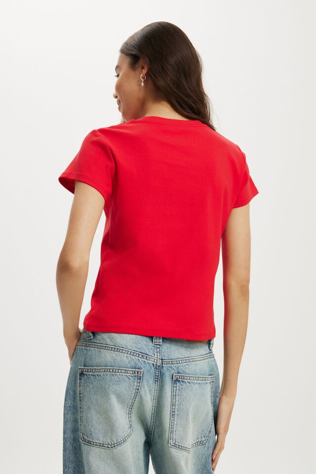 Cotton On 90S Baby Tee Lava Flare