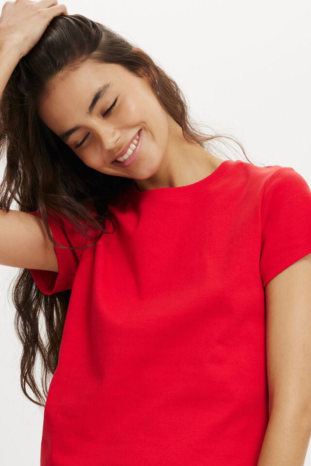 Cotton On 90S Baby Tee Lava Flare