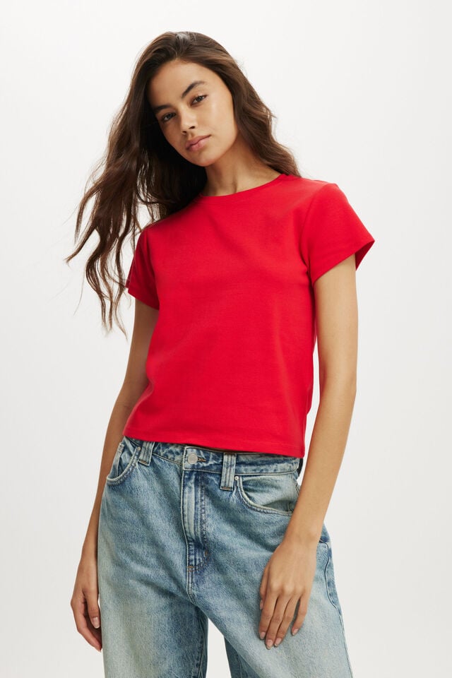 cotton on 90S Baby Tee lava flare